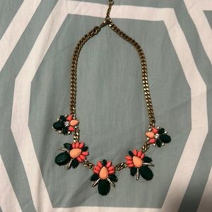 Green and pink gold necklace